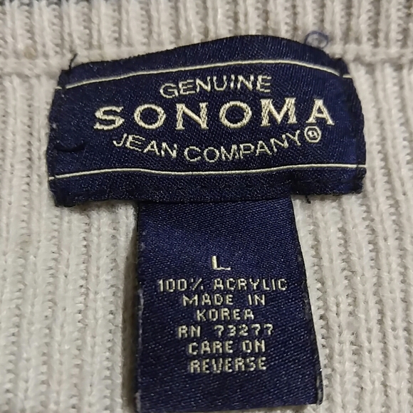 Sonoma men's crew neck pullover sweater size large - Picture 3 of 3